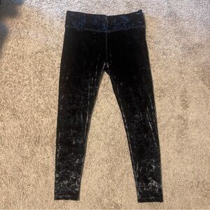 PINK Victoria’s Secret Black Velvet Leggings